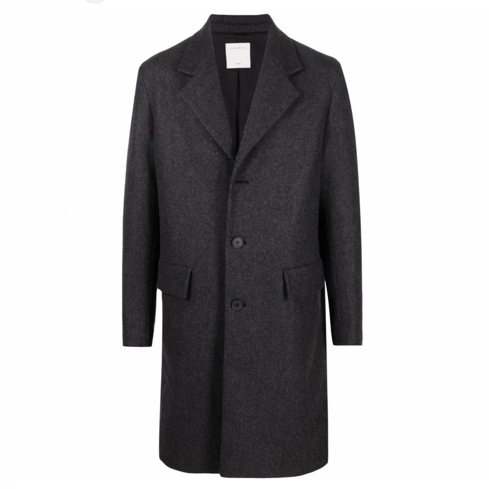 Sandro Men’s Apollo Wool-blend Felt Overcoat In Dark Gray